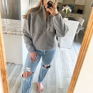 JoyLab Gray Quarter-Zip Sweatshirt